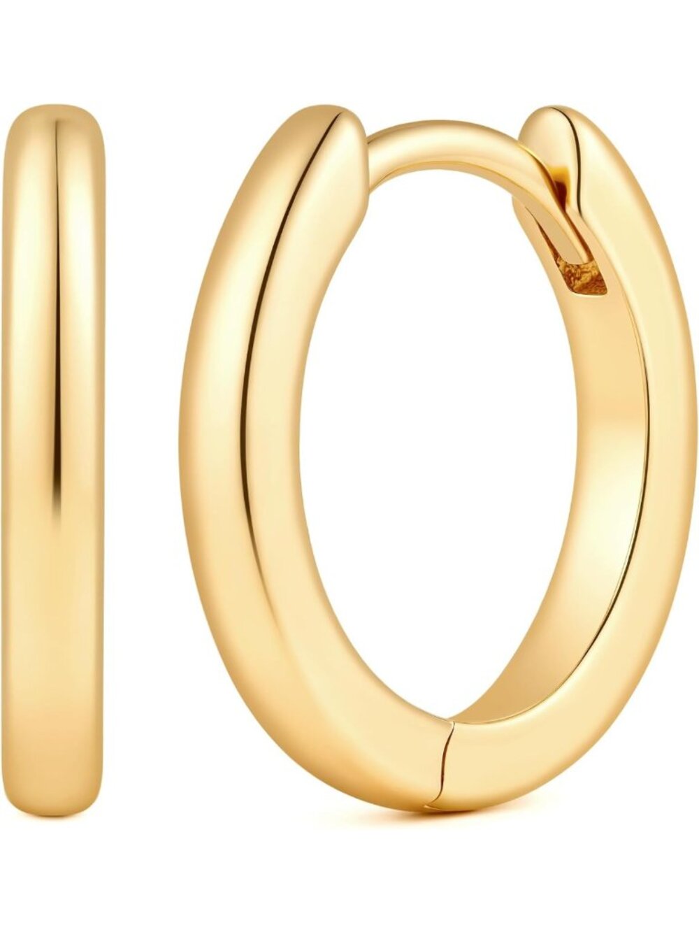 14K Gold Small Huggie Hoop Earrings for Women - Elegant Gold Jewelry Accessory